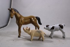 Vintage AAA Toy Horse Figure Heavy Western Farm Toy Cow Calf Pig Piglet