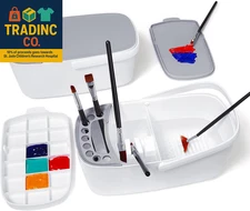 Paint Brush Cleaner - Paint Brush Holder with Palette and Handle,Rinser for Acry