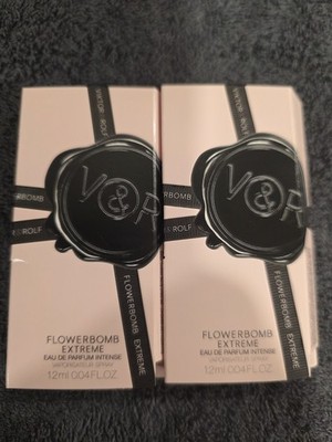 2x Viktor & Rolf Flowerbomb Extreme EDP Intense Sample Spray .04oz, 1.2ml *new