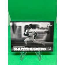 2023 Topps Black & White #SS2 Shutter Speed Esteury Ruiz RC Oakland Athletics