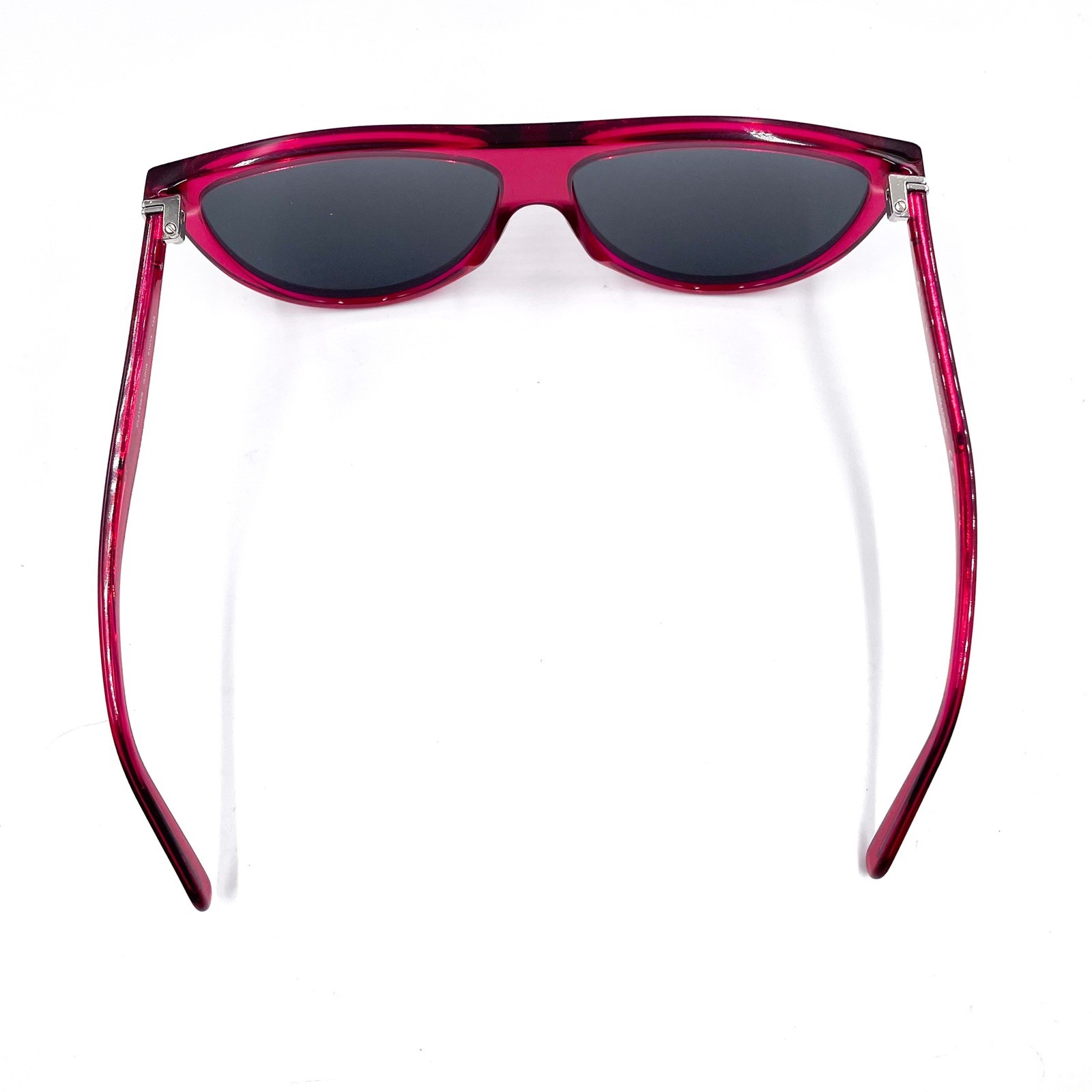 Celine Thin Shadow Sunglasses Pink Acetate Oversized Flat Top Women image 4