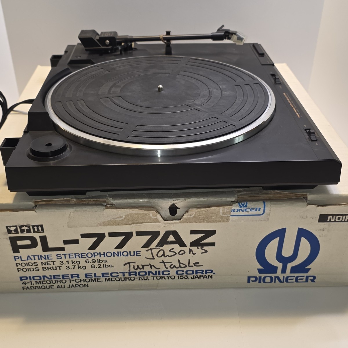 Pioneer PL-777AZ Turntable Black READ DISCRIPTION UNTESTED Selling