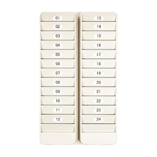 Pyramid 500-24 24 Pocket Badge Rack, Putty, 14 1/8In H