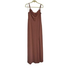 Birdy  Grey Bridesmaid Dress Womens Large Desert Rose Ash Cowl Neck NWT Wedding