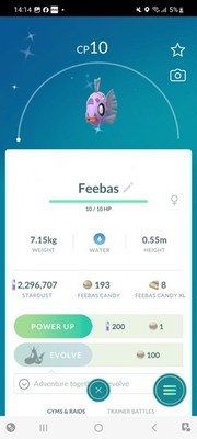 Pokemon Go Shiny Feebas ( Stage 1 )