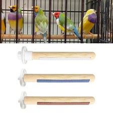 Bird Perch Grinding Claw Pedicure Wood Perch for Cockatiels Macaws Lovebirds