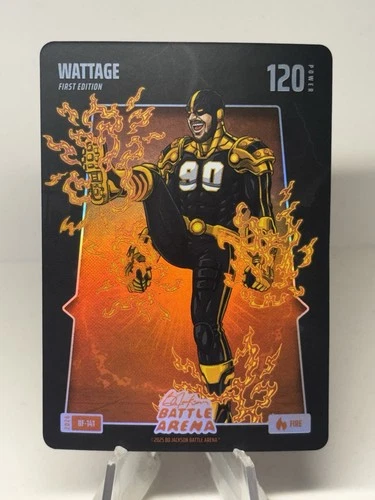 2026 Bo Jackson Battle Arena Wattage T.J. Watt BF-141 Fire Battlefoil