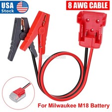 8 AWG Booster Cable For Milwaukee M18 Power Battery Jumper Starter Jump Kit USA