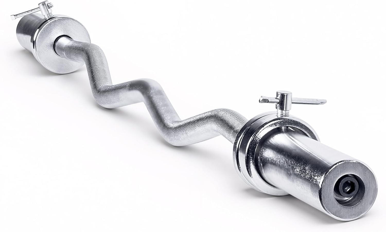 CAP Barbell 47-Inch Olympic EZ Curl Bar for 2-Inch Weight Plates | Multiple Opti