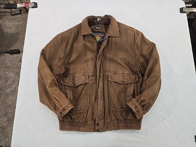 Wilsons Adventure Bound Vtg 90s Thinsulate Leather Bomber Jacket Mens Sz XL Tall