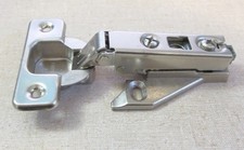 FGV Italy Self Closing Cabinet Hinge 80059 w/ Clip-On Mounting Plates, Rare (H5)