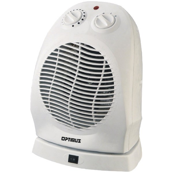Optimus H-1382 4-Settings 1500-Watt-Max Portable Oscillating Fan Heater