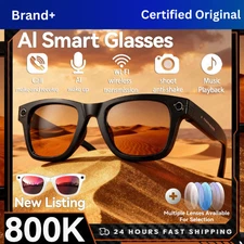 GUHUAVMI AI Smart Glasses | Bluetooth Camera Recorder  100+ Language Translation