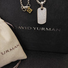 David Yurman Full Diamond White Diamond Brand Necklace 50+5 cm adjustable chain — photo 4
