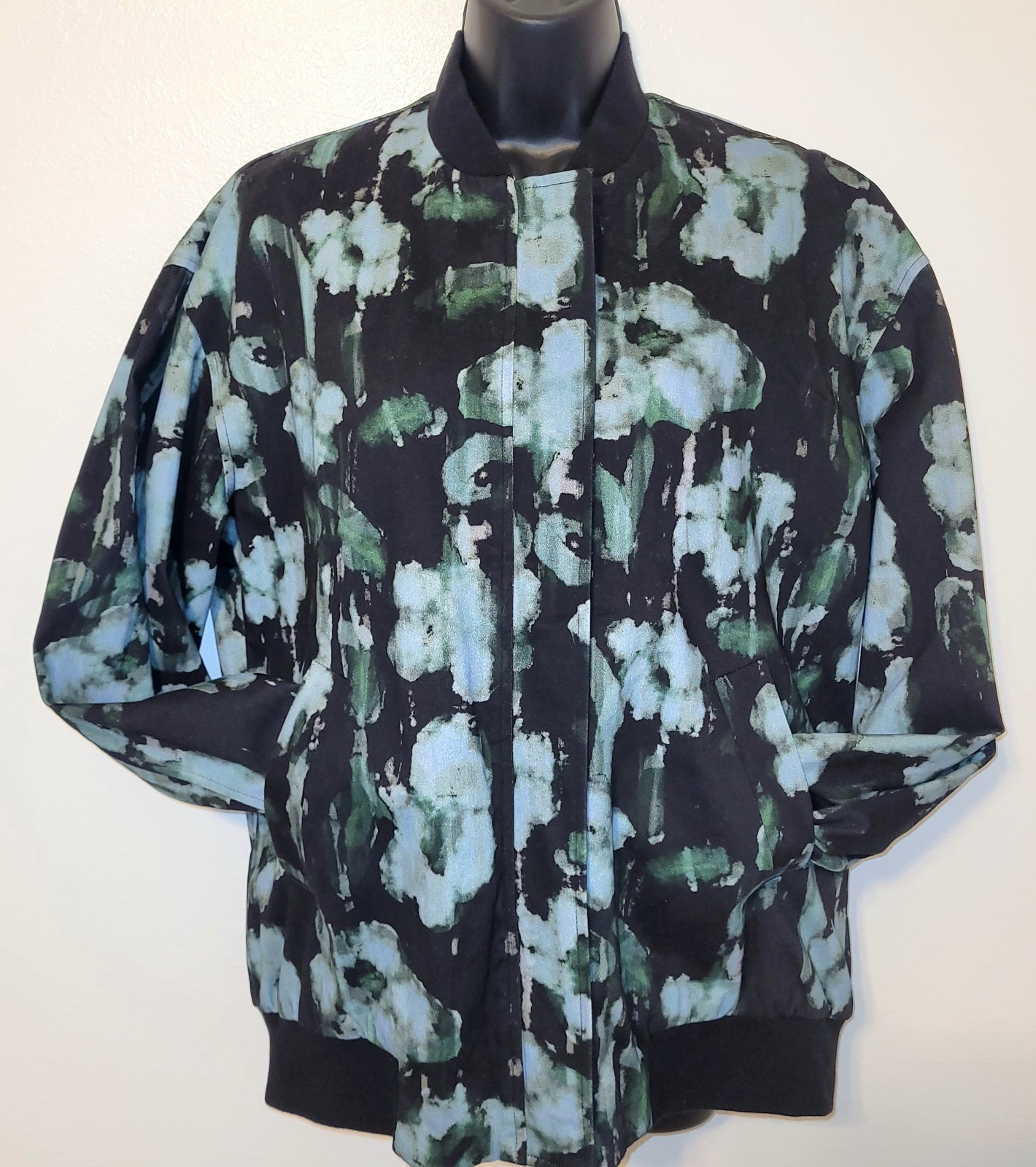 Peruvian Connection Oversized Bomber Jacket Azzur… - image 4