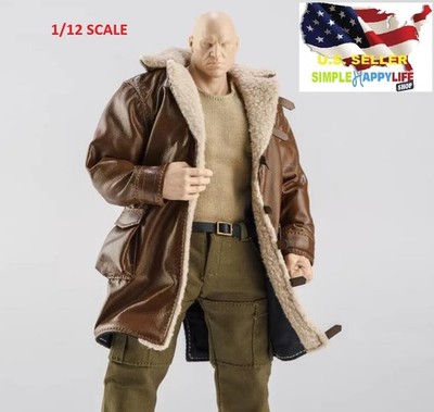 1/12 Brown fur Coat for 7'' strong figure McFarlane Bane Nota Mezco WWE  USA 