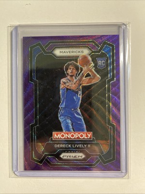 2023-24 Panini Prizm Monopoly Dereck Lively II Purple Wave Prizm RC Mavericks