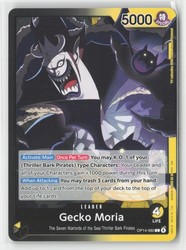 Gecko Moria OP14-080 Leader The Azure Sea's Seven One Piece TCG
