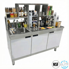 NSF 60" Bubble Tea Boba Work Station Water Station Beverage Counter Height