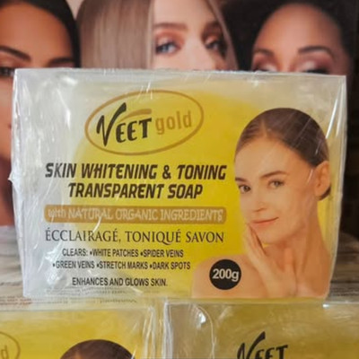 Veet Gold Skin Whitening And Toning Transparent Soap 200g