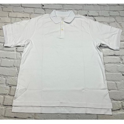 NEW Boys XL Lands End Husky White Polo Shirt Short Sleeves 18H-20H A677