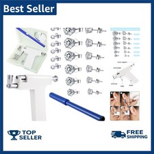 Stainless Steel Ear and Nose Piercing Set with 12 Pairs of Fashion Earrings