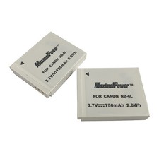 2-Pack NB-6L NB-6LH Battery for Canon PowerSh...