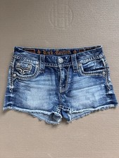 Rock Revival Ziyala Easy Short Women's Denim Cut Off Shorts Blue Size 25
