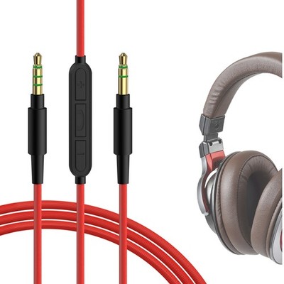 Geekria Audio Cable with Mic for ATH-MSR7 ATH-AR3BT ATH-M50xBT2 (4 ft)