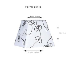 Sorpetaler Lampenschirm Schirm Freestyle Eckig Natur weiss SSM20.60