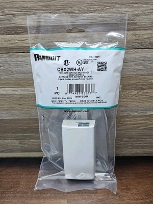 PANDUIT CBX2WH-AY MINI-COM SURFACE MOUNT BOX, NEW #335807 | eBay