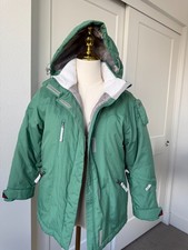 TURBINE Boardwear Kids Green Ski Snowboarding Jacket White Fleece Inner