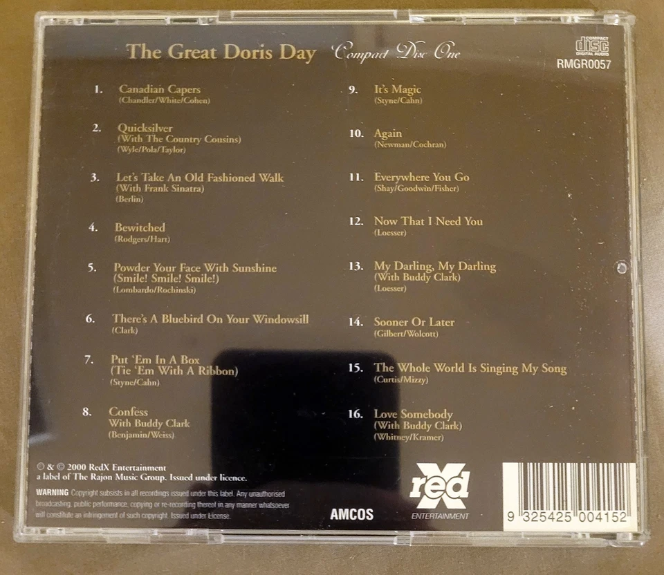 Doris Day The Great Doris Day Disc 1 (CD, 2000) 16 Track Album LIKE NEW! - Image 4 of 4
