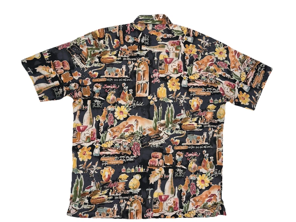 Camisa Hawaiana De Colección Kahala John Severson Para Hombres XL Bebidas Cóctel Vino Aloha Foto 2 de 4