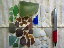 45 St, Strandglas Meerglas Seeglas Fundglas Ostsee Deko/Basteln 140gr