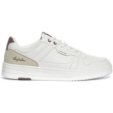 Australian Brave Scarpe da Uomo Sneakers Low Sportive Ecopelle Bianco Bordeaux