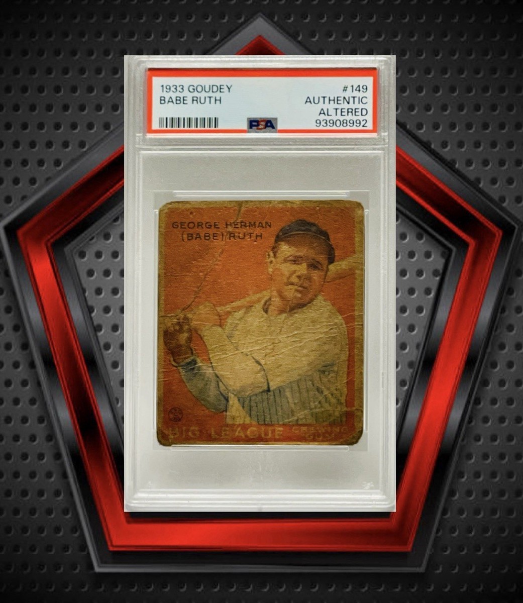 1933 Goudey Big League Chewing Gum R319 Babe Ruth #149 for sale