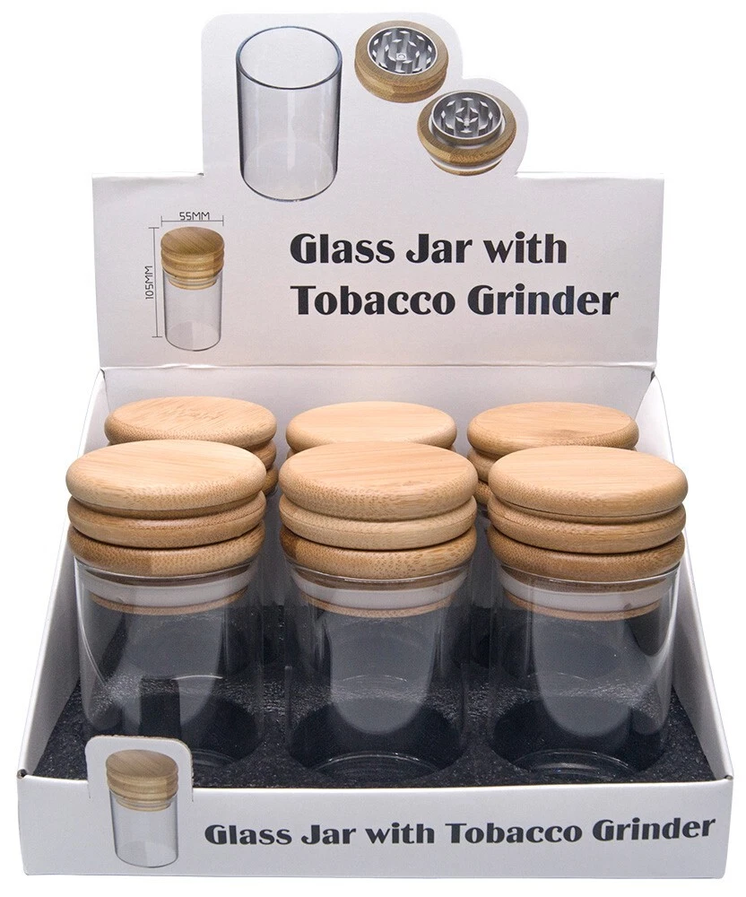 6 PACK 2.2" 2 Layer Metal Bamboo Tobacco Herb Spice Crusher Grinder W/ Glass Jar
Opens in a new wind