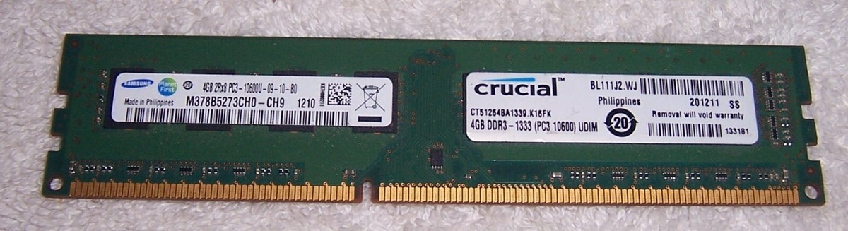 Samsung 4GB 2Rx8 PC3 10600U-09-10-B0 DDR3 Memory | eBay