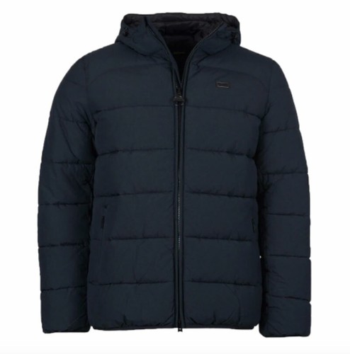 Court Quilted Hooded Jacket - Navy 