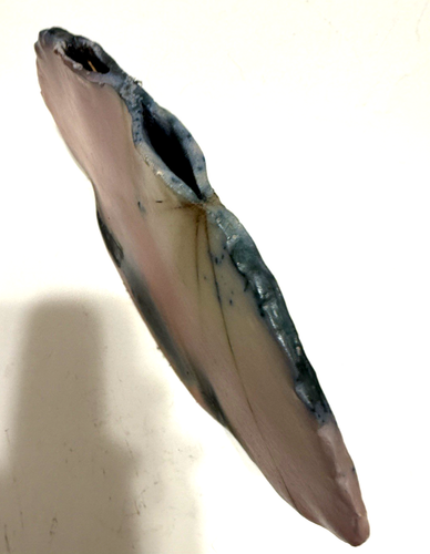 Jarrón Walter Hyler Formado a Mano Raku Losa Único en su Clase 13"L x 7"h x 1.75"w Firmado - Imagen 9 de 13