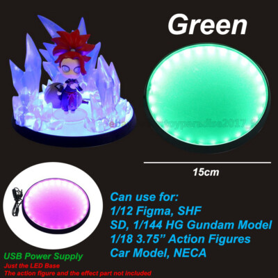 For Tamashii Effect Figma GSC 1/12 1/18 Figure LED Light Stand Base Blue