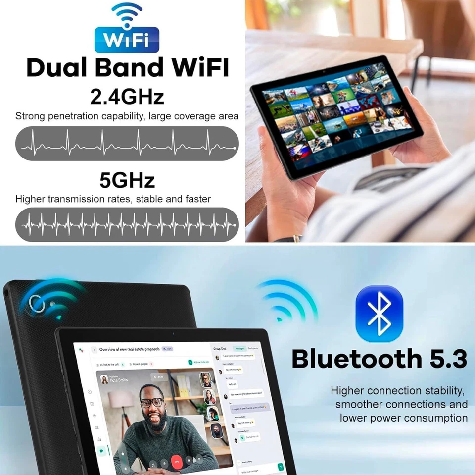 Android Tablet 10 inch Android 14 Octa-Core Processor 8GB+64GB 5MP+8MP, 5000mAh - Image 3 of 4