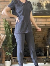 Gray HeartSoul scrub shirt size XXS