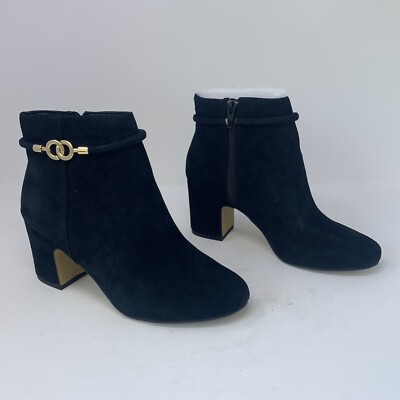 Bella Vita Diaz 51-1561 Ankle Bootie Women 7.5W Kid Suede Leather Side Zip S0744