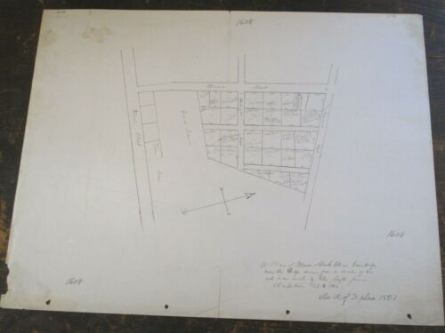 1802 Survey ~ Lot Francis Dana ~ rues principales, Harvard, Windsor ~ Cambridge, MA - Photo 1 sur 7