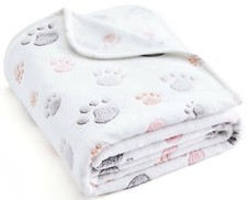 ALLISANDRO 350 GSM Super Soft and Premium Fuzzy Flannel Fleece Pet Dog Blanket