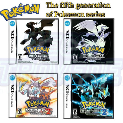 NDS Game card Pokemon Single Card boxed Pokemon US English Gift game card case