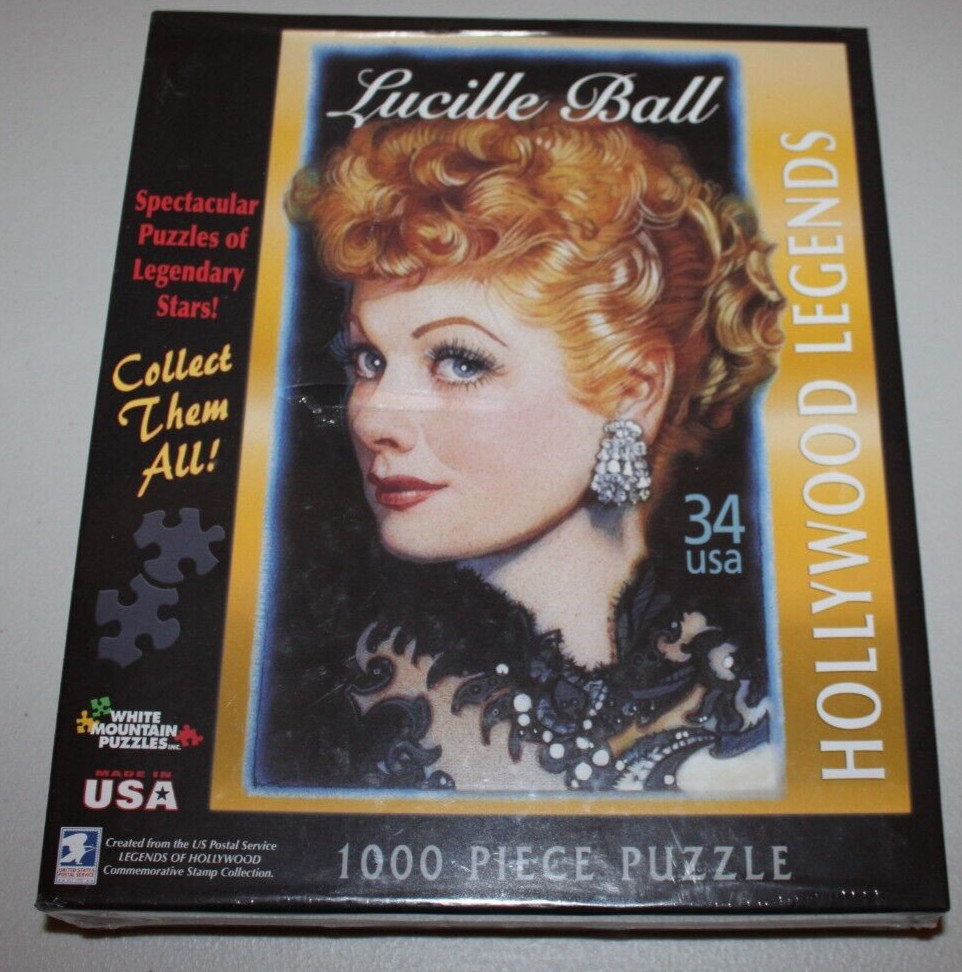 2002 US Postal Service Legends Lucille Ball 1000 PC Puzzle WHITE MOUNTAIN NEW
