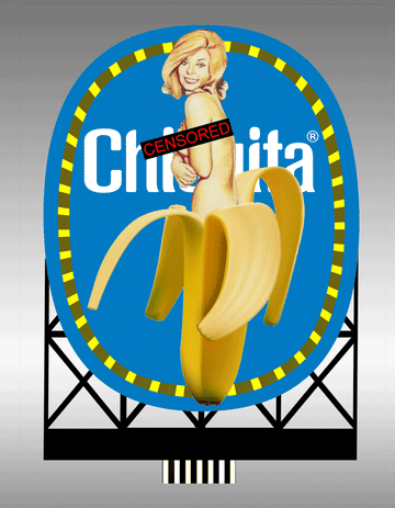 Miller Engineering 443602 N/HO Banana Billboard Illuminated Sign - Picture 1 of 1